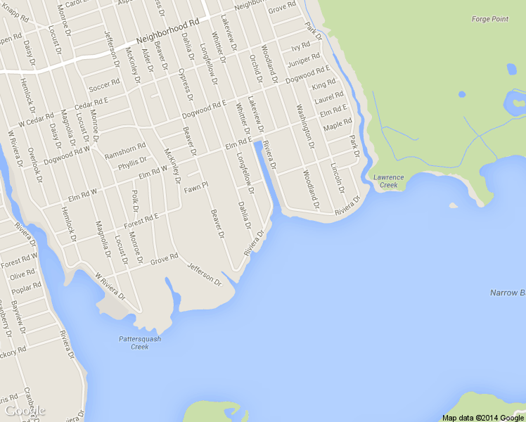 map of restaurants, bars, coffee shops, grocery stores, and more near 15 Longfellow Drive in Mastic Beach