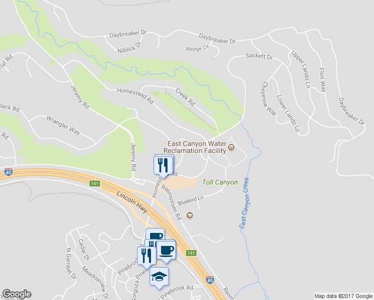 map of restaurants, bars, coffee shops, grocery stores, and more near 3029 Canyon Link Drive in Park City