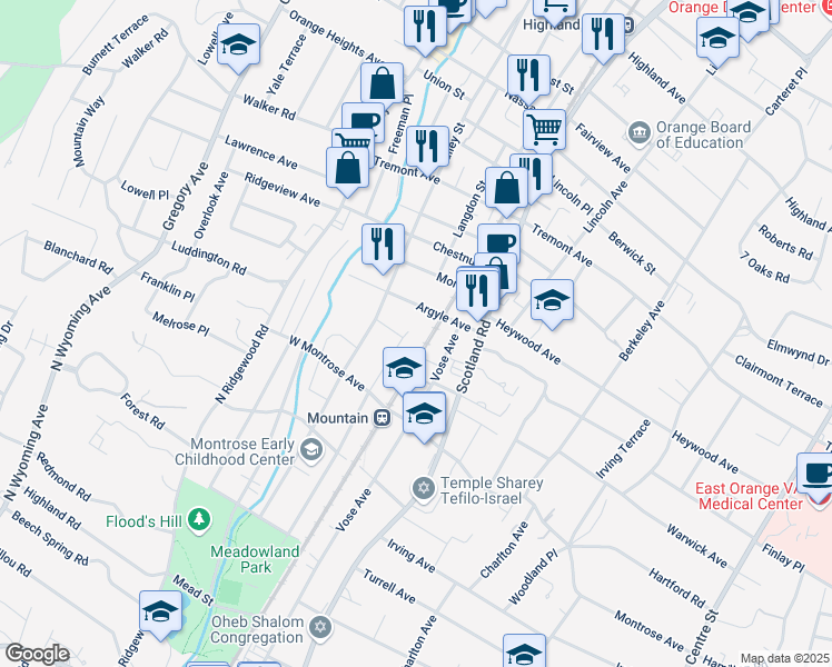 map of restaurants, bars, coffee shops, grocery stores, and more near 766 East Clark Circle in City of Orange