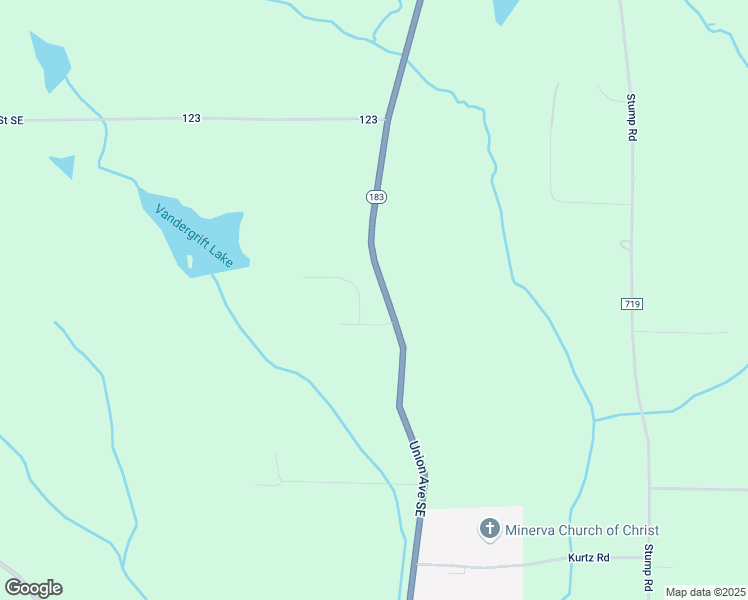 map of restaurants, bars, coffee shops, grocery stores, and more near 2924 Cheri Don Drive Southeast in Minerva
