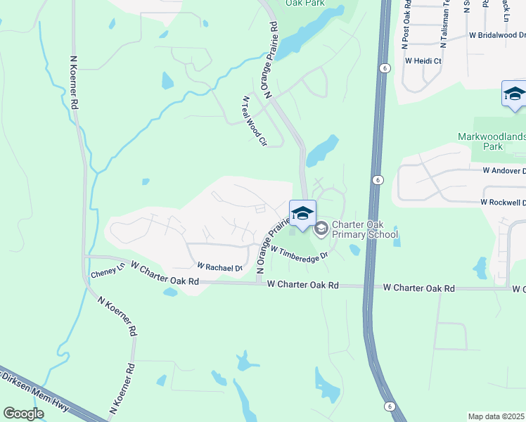 map of restaurants, bars, coffee shops, grocery stores, and more near 5411 Haymeadow Lane in Peoria