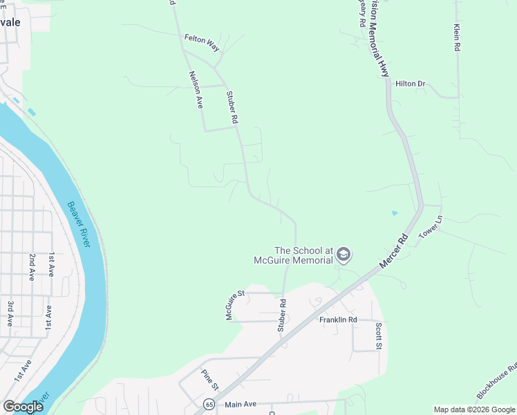 map of restaurants, bars, coffee shops, grocery stores, and more near 203 Stuber Road in New Brighton