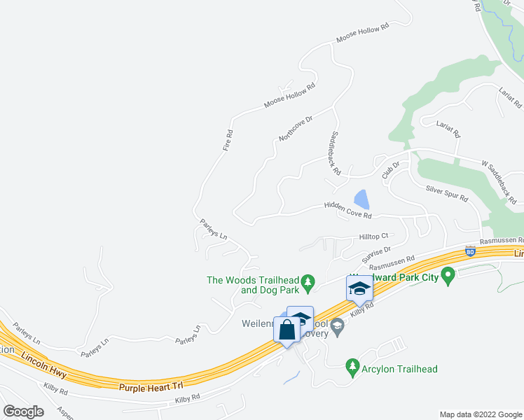 map of restaurants, bars, coffee shops, grocery stores, and more near 4432 Hidden Cove Road in Park City
