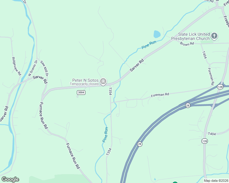 map of restaurants, bars, coffee shops, grocery stores, and more near 85 T354 in Freeport