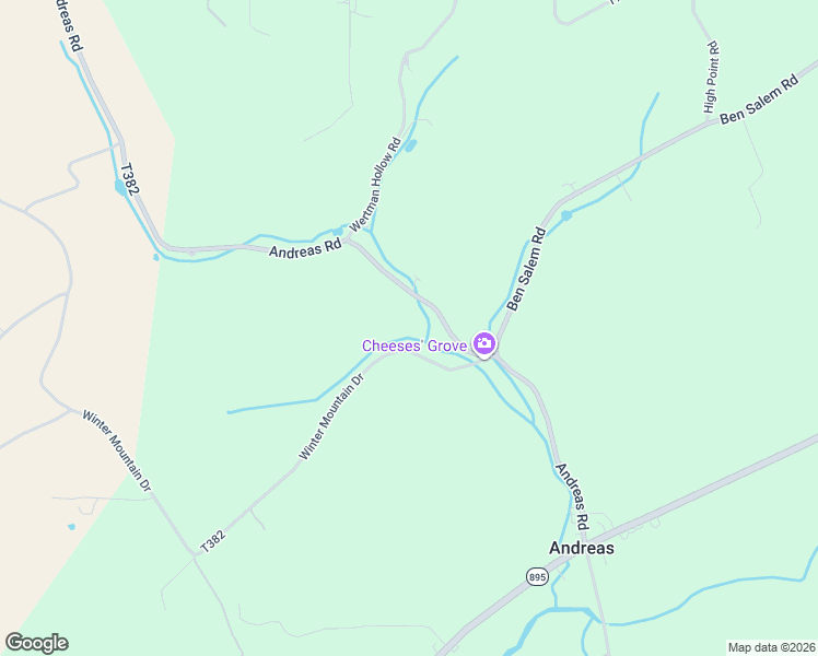 map of restaurants, bars, coffee shops, grocery stores, and more near 11 Winter Mountain Drive in Andreas