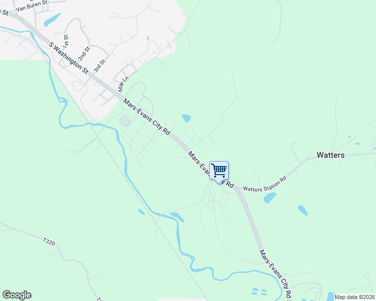 map of restaurants, bars, coffee shops, grocery stores, and more near 101 Seneca Lane in Evans City