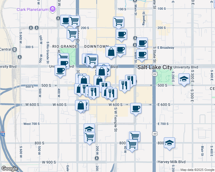 map of restaurants, bars, coffee shops, grocery stores, and more near 150 Utah 269 in Salt Lake City