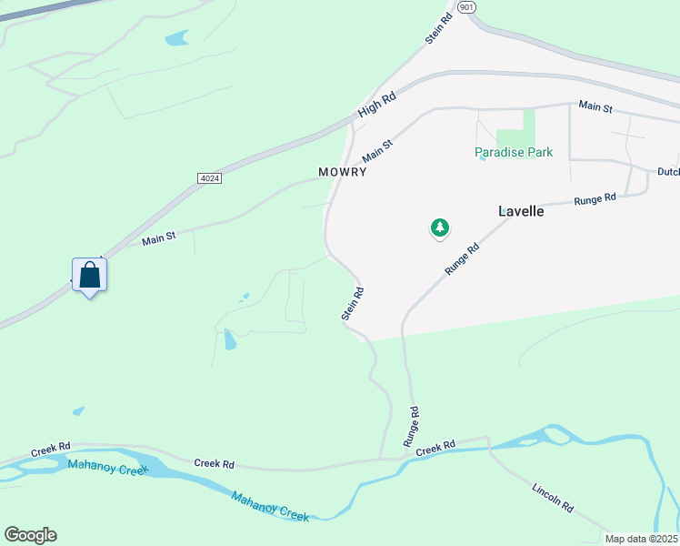 map of restaurants, bars, coffee shops, grocery stores, and more near 101 Stein Road in Ashland