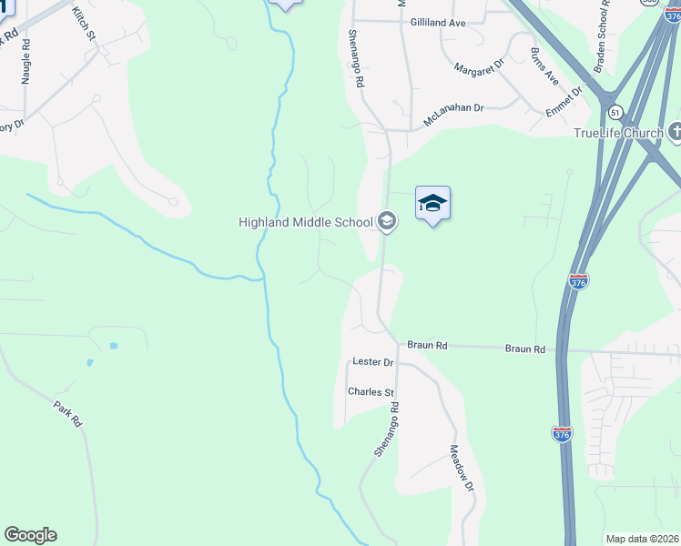 map of restaurants, bars, coffee shops, grocery stores, and more near 114 Chestnut Ridge Drive in Beaver Falls