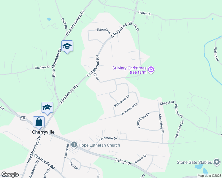 map of restaurants, bars, coffee shops, grocery stores, and more near 670 Zeigenfuss Drive in Northampton