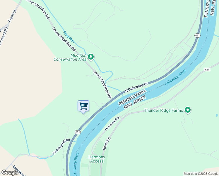 map of restaurants, bars, coffee shops, grocery stores, and more near 4785 Lower Mud Run Road in Easton