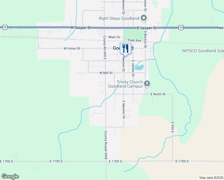 map of restaurants, bars, coffee shops, grocery stores, and more near 518 South Central Avenue in Goodland
