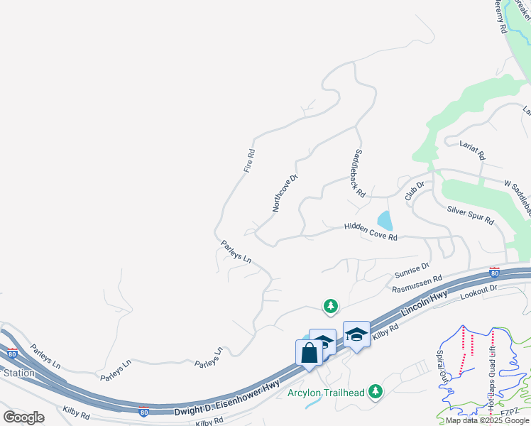 map of restaurants, bars, coffee shops, grocery stores, and more near 8735 Northcove Drive in Park City