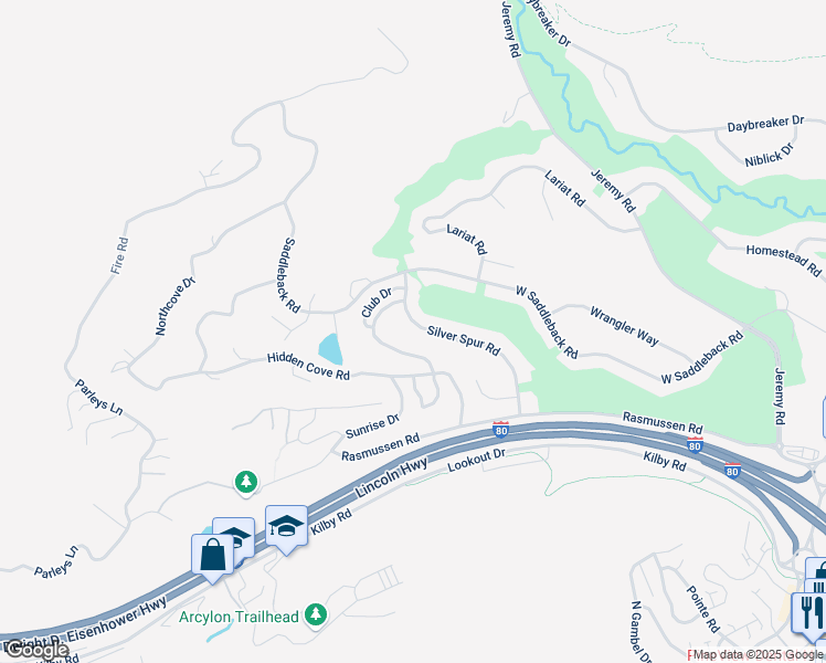 map of restaurants, bars, coffee shops, grocery stores, and more near 8845 Silver Spur Rd in Park City