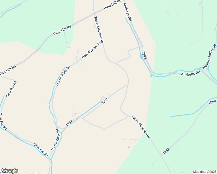 map of restaurants, bars, coffee shops, grocery stores, and more near 38 Locust Lane in Andreas