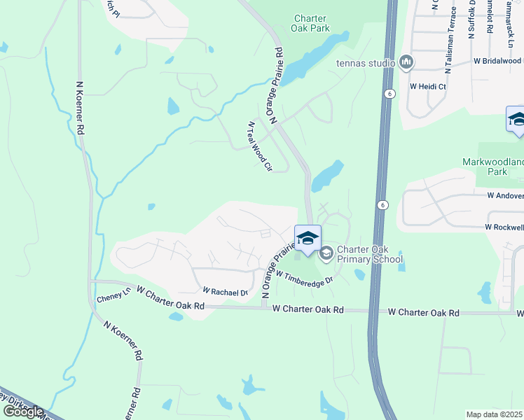 map of restaurants, bars, coffee shops, grocery stores, and more near 5403 West Haymeadow Place in Peoria