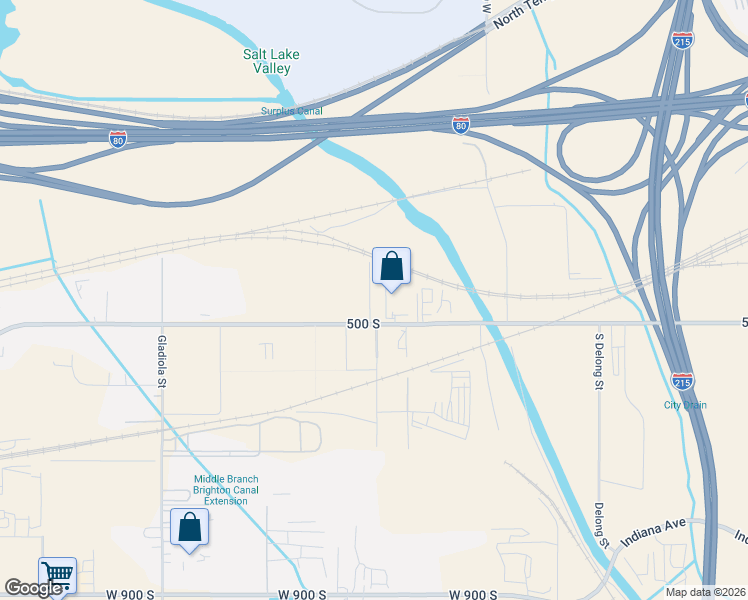 map of restaurants, bars, coffee shops, grocery stores, and more near 3010 West 500 South in Salt Lake City