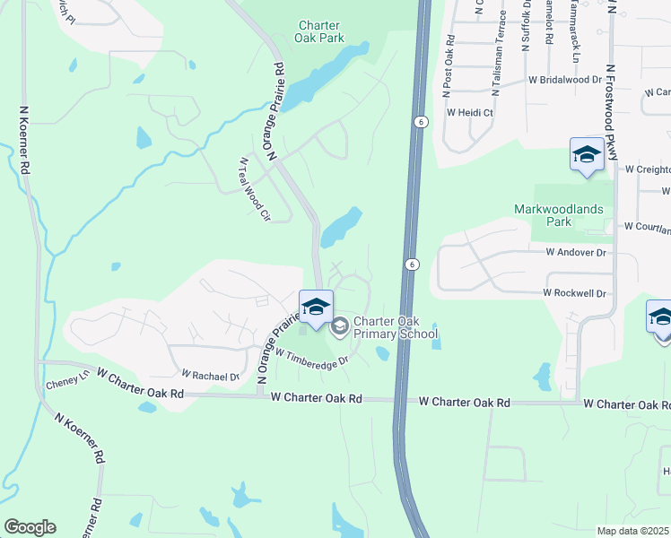 map of restaurants, bars, coffee shops, grocery stores, and more near 5115 North Arrowood Place in Peoria