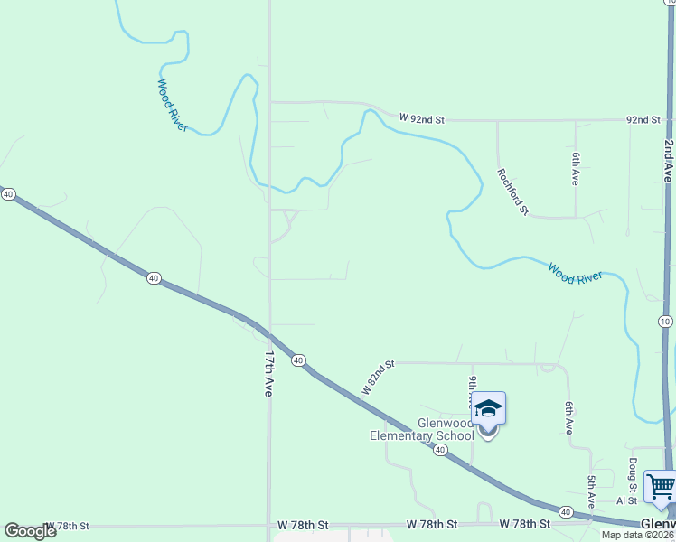 map of restaurants, bars, coffee shops, grocery stores, and more near 8765 17th Avenue in Kearney
