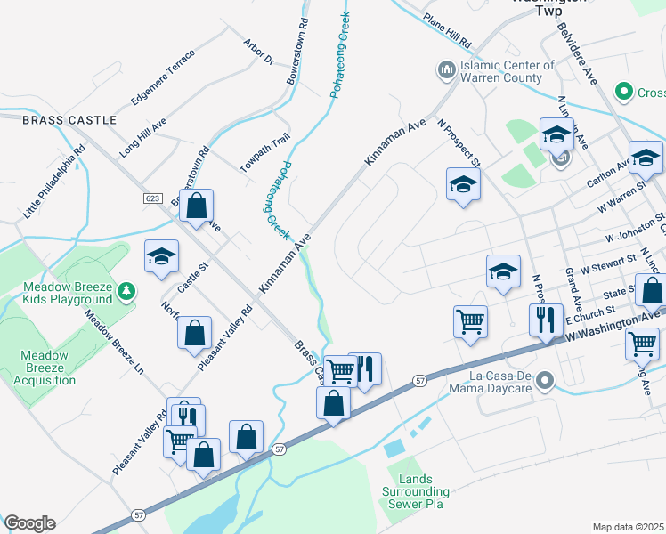 map of restaurants, bars, coffee shops, grocery stores, and more near 80 Alvin Sloan Avenue in Washington