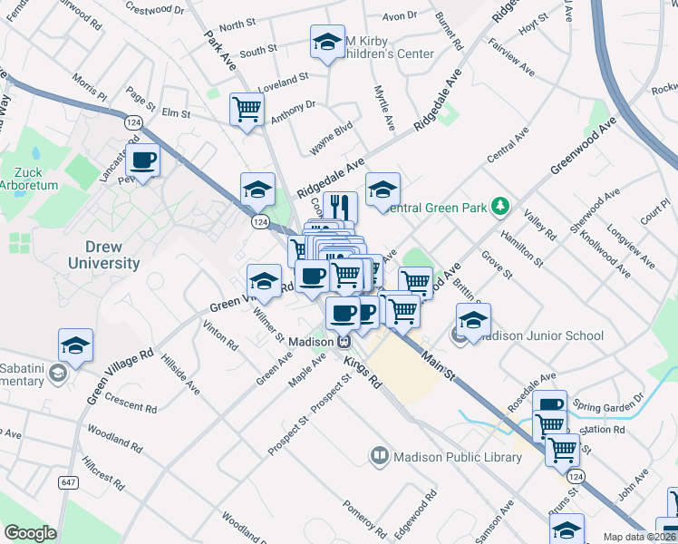 map of restaurants, bars, coffee shops, grocery stores, and more near 73 Cook Avenue in Madison