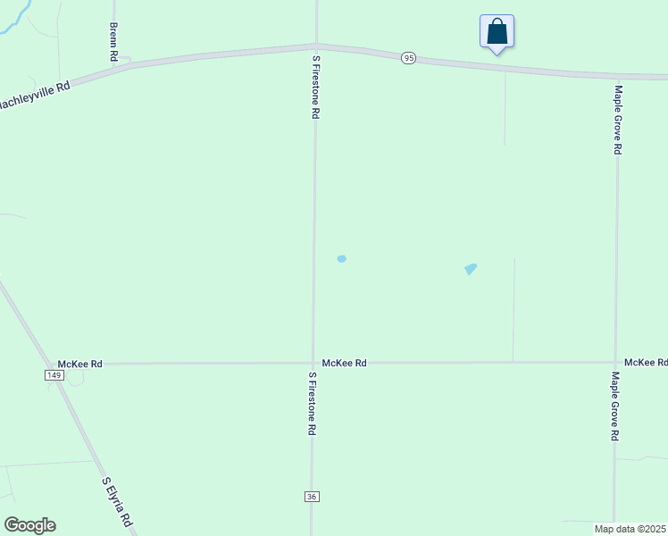map of restaurants, bars, coffee shops, grocery stores, and more near 3376 South Firestone Road in Wooster