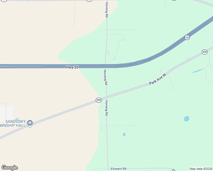 map of restaurants, bars, coffee shops, grocery stores, and more near County Highway 175 in Galion