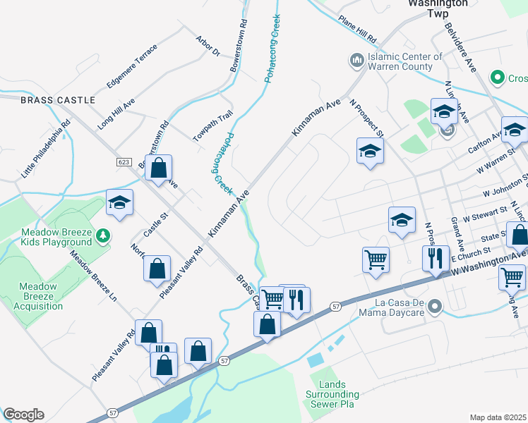 map of restaurants, bars, coffee shops, grocery stores, and more near 80 Alvin Sloan Avenue in Washington