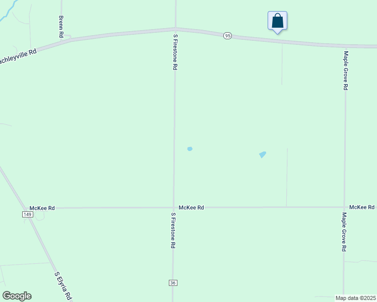 map of restaurants, bars, coffee shops, grocery stores, and more near 3376 South Firestone Road in Wooster
