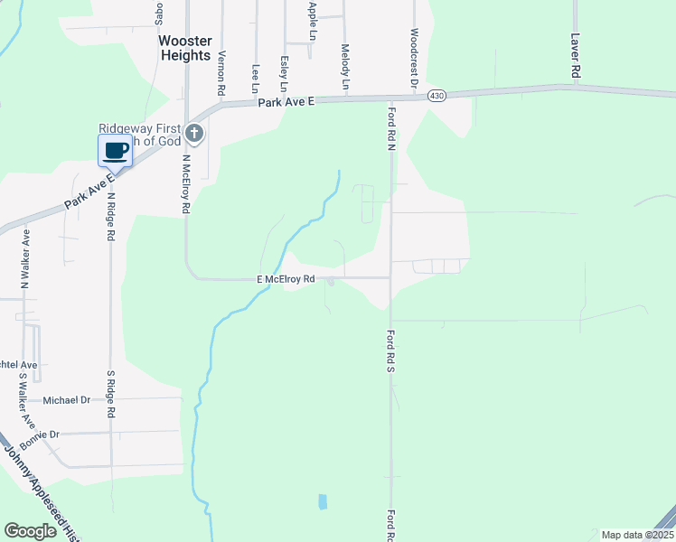map of restaurants, bars, coffee shops, grocery stores, and more near 1589 East McElroy Road in Mansfield