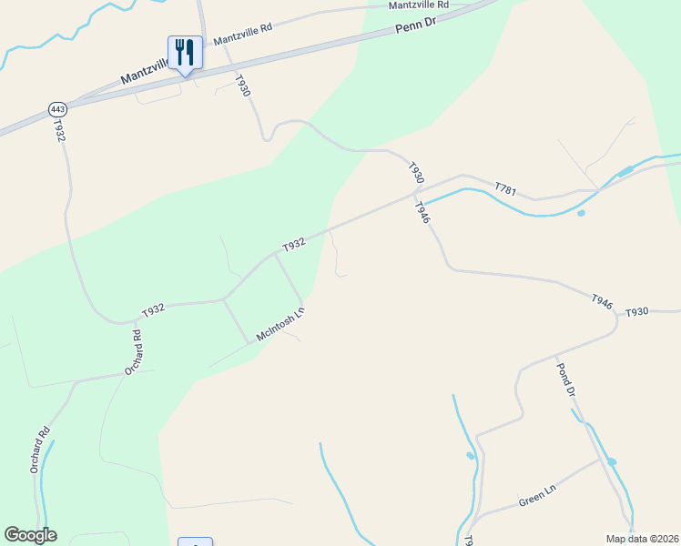 map of restaurants, bars, coffee shops, grocery stores, and more near 1222 Spring Road in Andreas