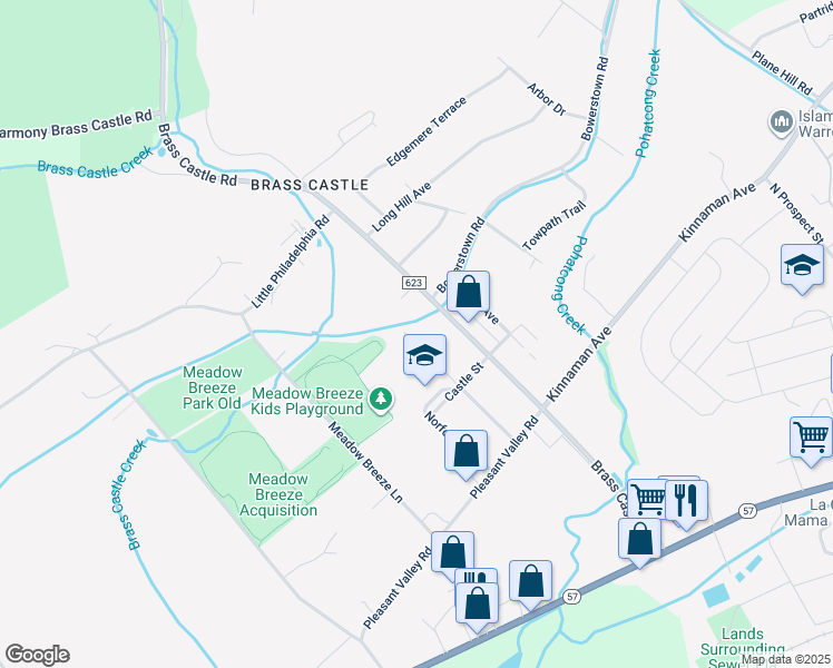 map of restaurants, bars, coffee shops, grocery stores, and more near 30 Midland Avenue in Washington