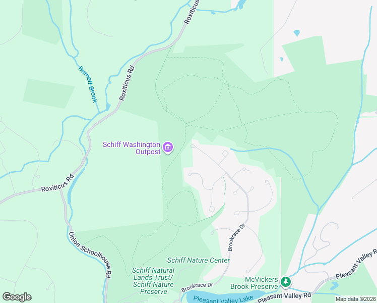 map of restaurants, bars, coffee shops, grocery stores, and more near 36 Brookrace Drive in Mendham