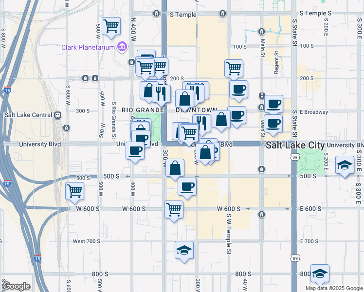 map of restaurants, bars, coffee shops, grocery stores, and more near 254 U.S. 89 in Salt Lake City