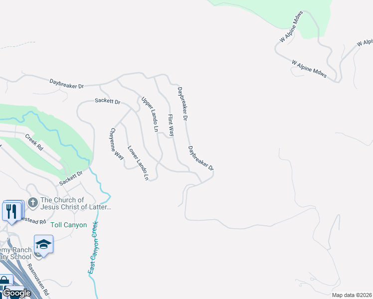 map of restaurants, bars, coffee shops, grocery stores, and more near 8932 Flint Way in Park City