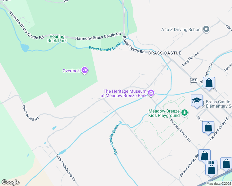 map of restaurants, bars, coffee shops, grocery stores, and more near 54 Little Philadelphia Road in Washington