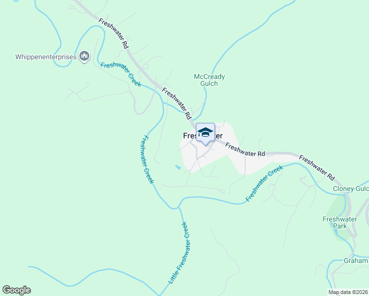 map of restaurants, bars, coffee shops, grocery stores, and more near 98 Foster Lane in Eureka