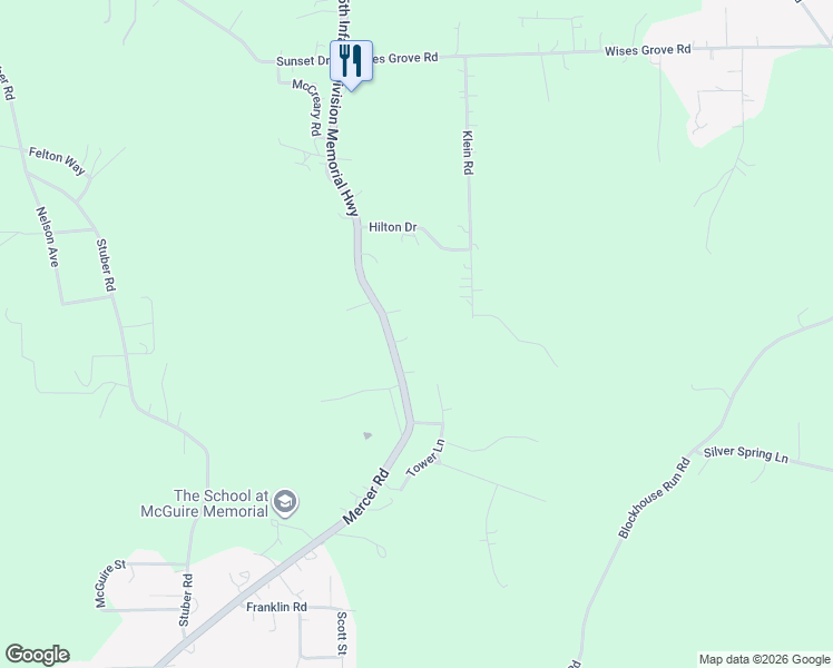 map of restaurants, bars, coffee shops, grocery stores, and more near 2258 Mercer Road in New Brighton