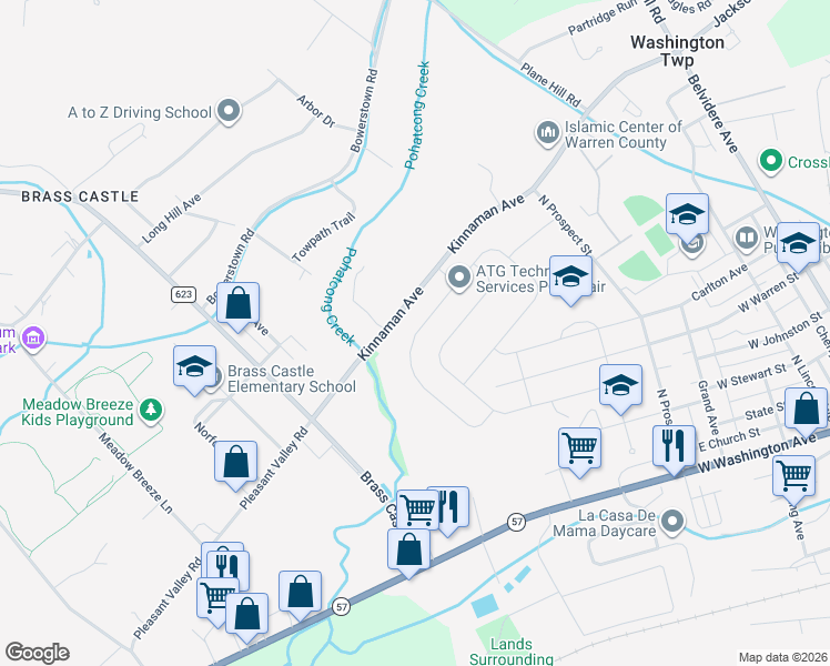 map of restaurants, bars, coffee shops, grocery stores, and more near 68 Alvin Sloan Avenue in Washington