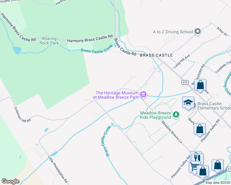 map of restaurants, bars, coffee shops, grocery stores, and more near 49 Little Philadelphia Road in Washington