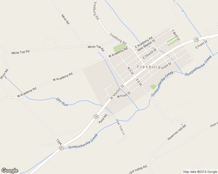 map of restaurants, bars, coffee shops, grocery stores, and more near Fountain Run Road in Freeburg