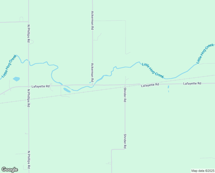 map of restaurants, bars, coffee shops, grocery stores, and more near 9450 Lafayette Road in Harrod