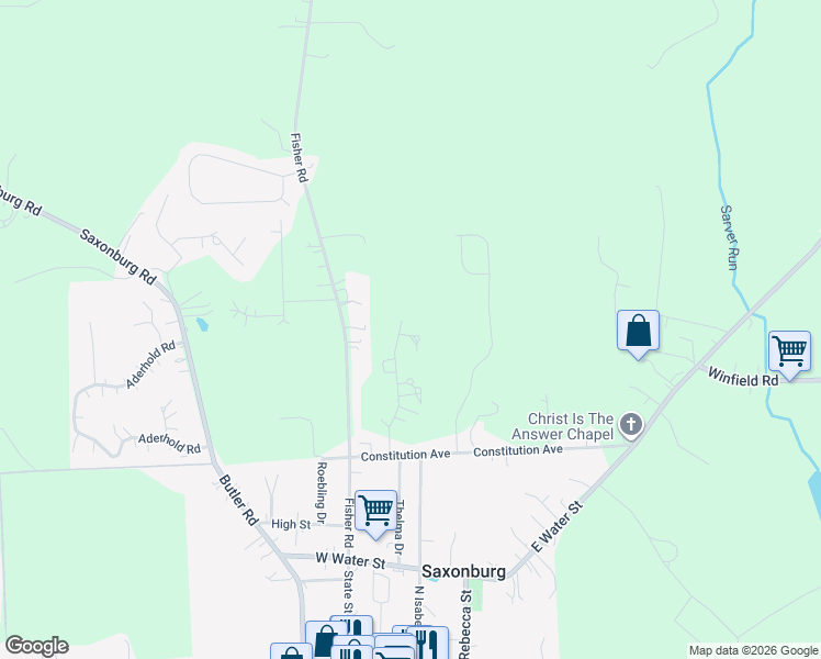 map of restaurants, bars, coffee shops, grocery stores, and more near 252 Stoneybrook Drive in Cabot