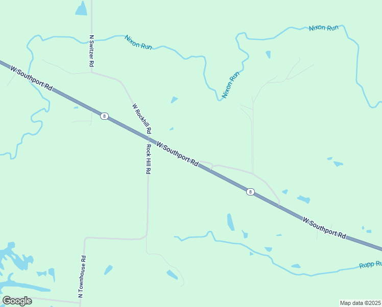 map of restaurants, bars, coffee shops, grocery stores, and more near 13623 West Southport Road in Brimfield