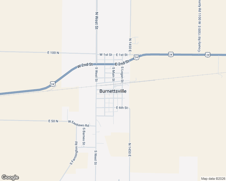 map of restaurants, bars, coffee shops, grocery stores, and more near in Burnettsville
