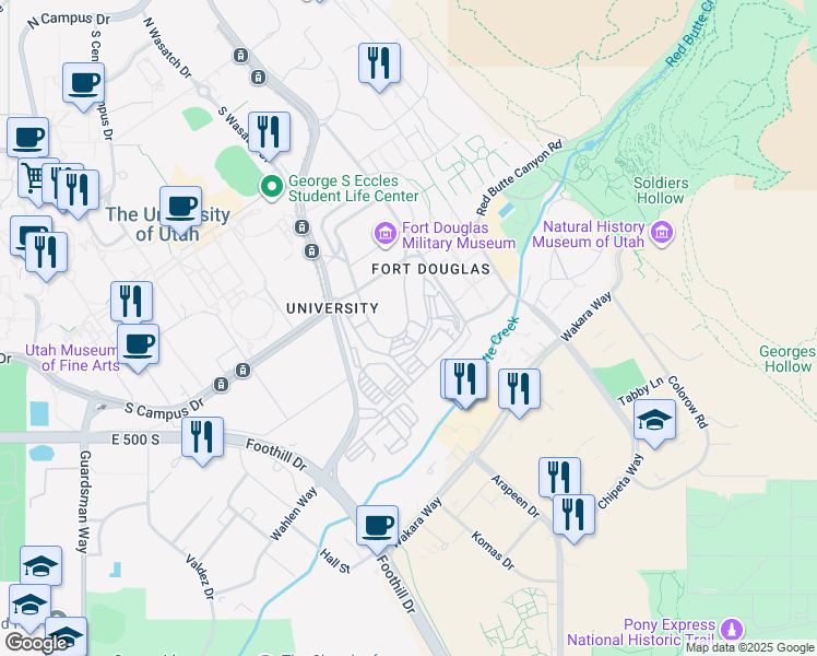 map of restaurants, bars, coffee shops, grocery stores, and more near 149 Soldier East in Salt Lake City