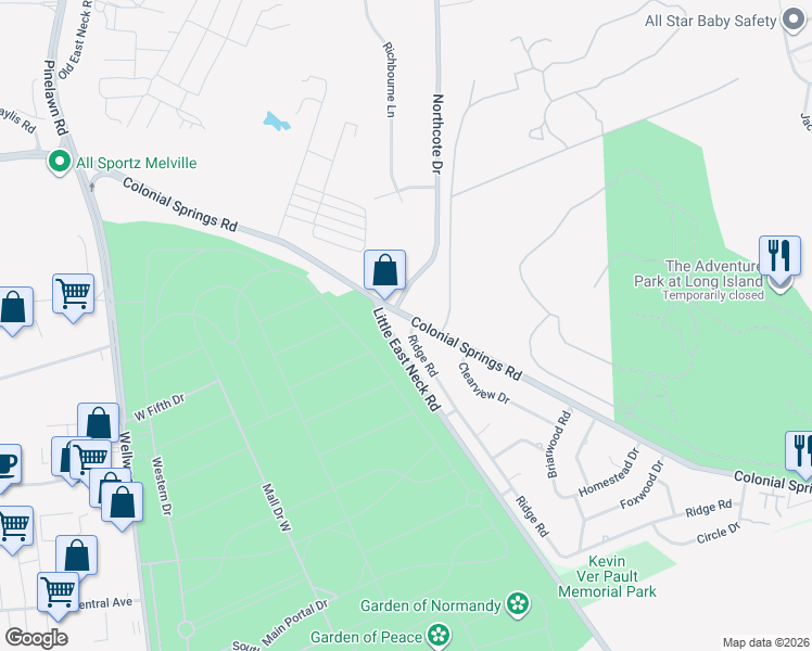 map of restaurants, bars, coffee shops, grocery stores, and more near 51 Northcote Drive in Melville