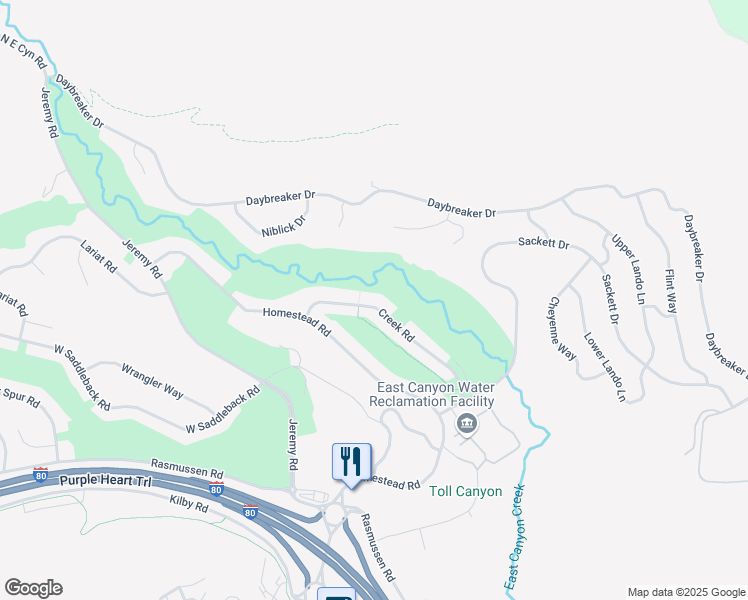 map of restaurants, bars, coffee shops, grocery stores, and more near 3144 Creek Road in Park City