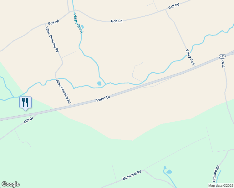 map of restaurants, bars, coffee shops, grocery stores, and more near Penn Drive in Tamaqua