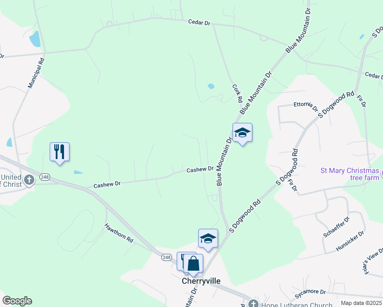 map of restaurants, bars, coffee shops, grocery stores, and more near 4180 Cashew Dr in Walnutport